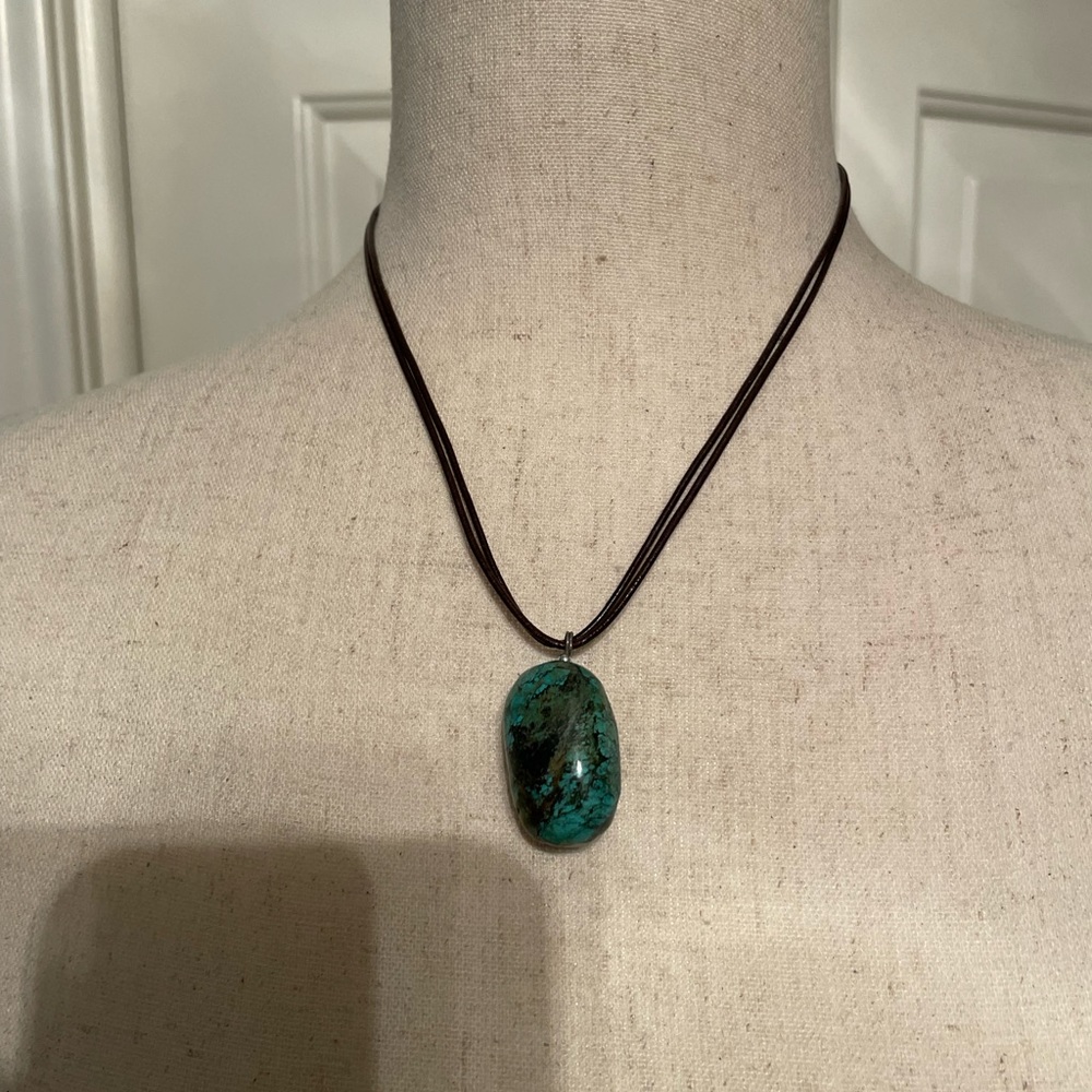 Tourquise nugget drop necklace